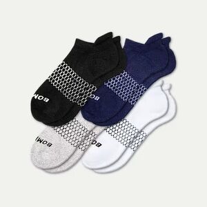 BOMBAS No-Show Sock 4-Pack - Black, Navy, White, Gray